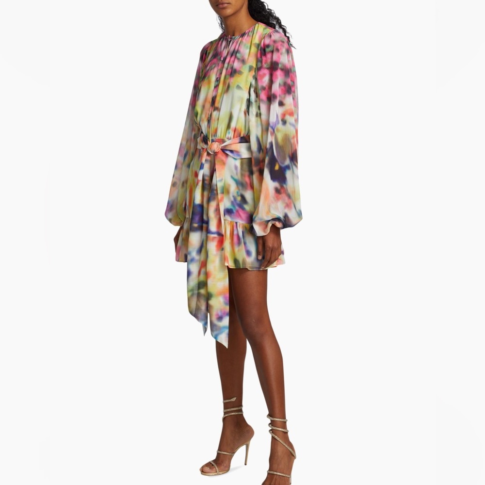 Alexis Leonie Crepe Minidress Iridescent Small - Picture 4 of 16